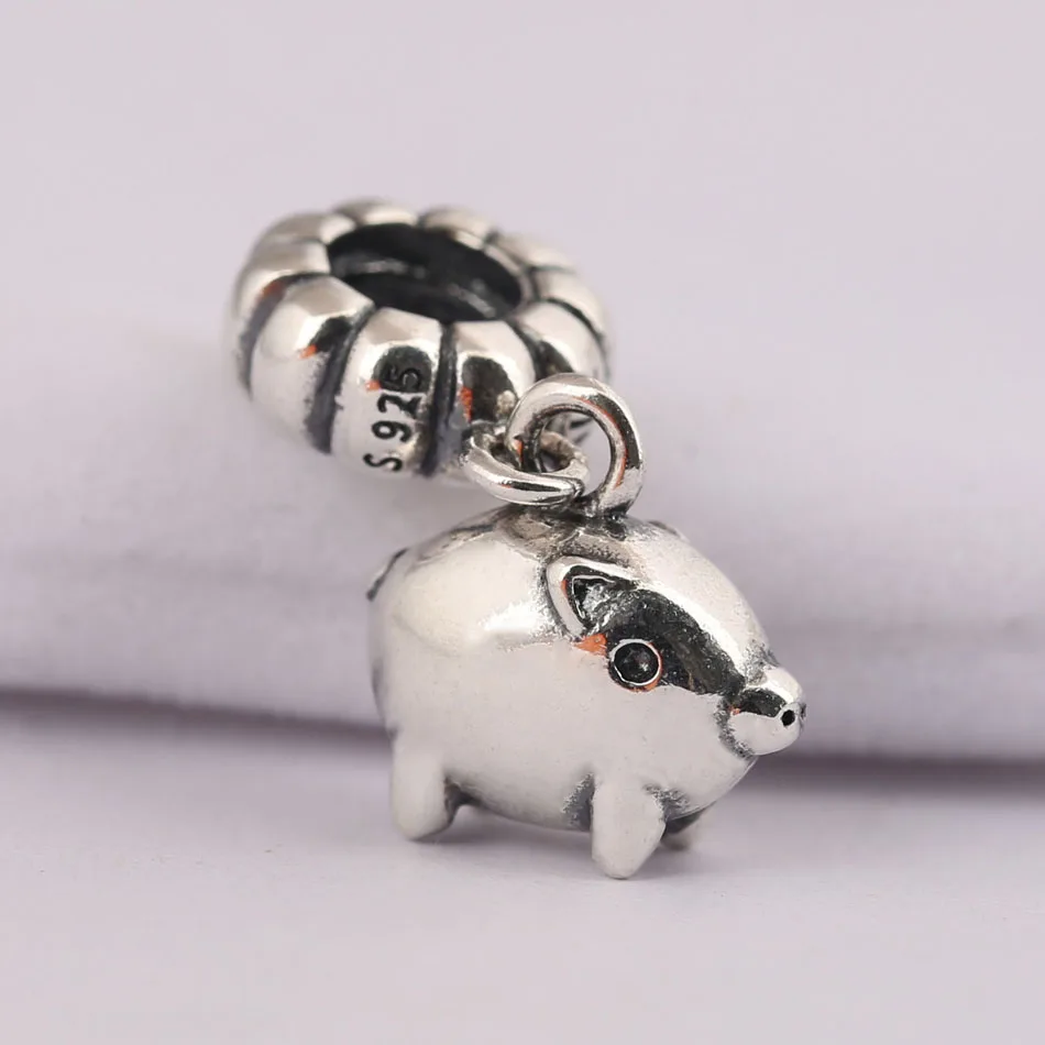 

S925 Animal Bead Charm Cute Zodiac Pig Dangle Pendant Beads for Women Bracelet & Bangle DIY Jewelry