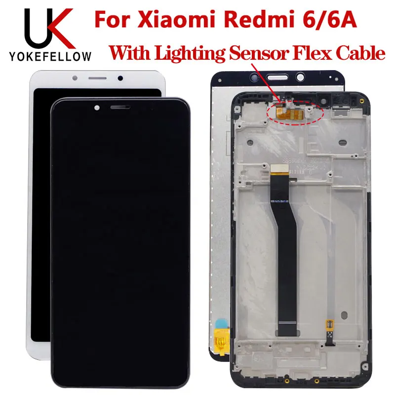 ЖК дисплей в сборе для Xiaomi Redmi 6 6A с сенсорным экраном протестированная