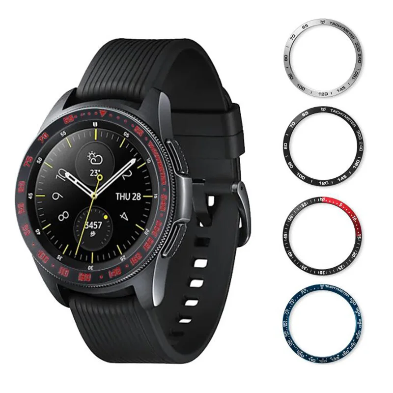 Металлический Чехол рамка с кольцом для Samsung Gear S3 Galaxy Watch Huawei Honor Magic GT 2 GT2 46