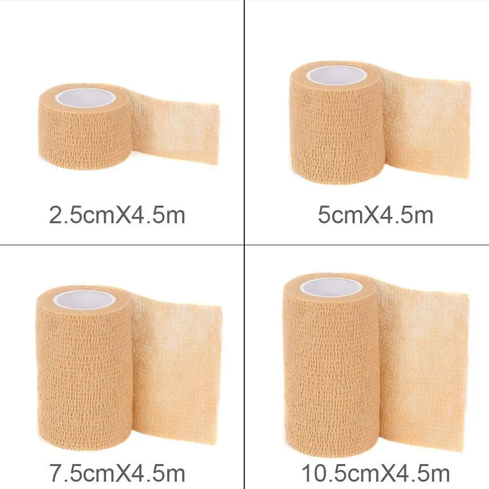 

1Pc 4.5m Waterproof Self Adhesive Elastic Bandage Sport Finger Tape Nonwoven First Supplies Gauze Cohesive Plaster Aid Band W0T3