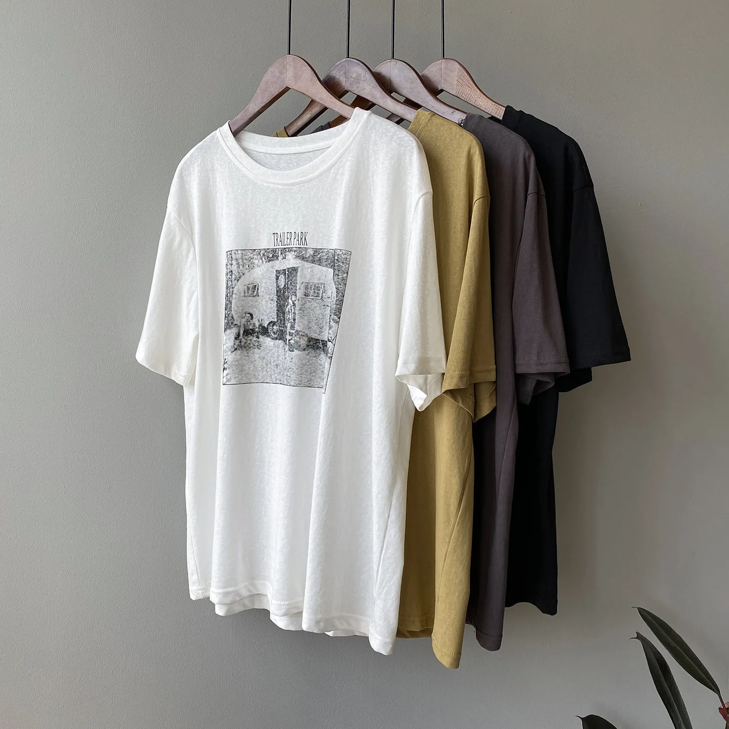 

swiftmovement woman tshirts Loose t shirts summer fashion Retro printing Round neck Casual women clothing