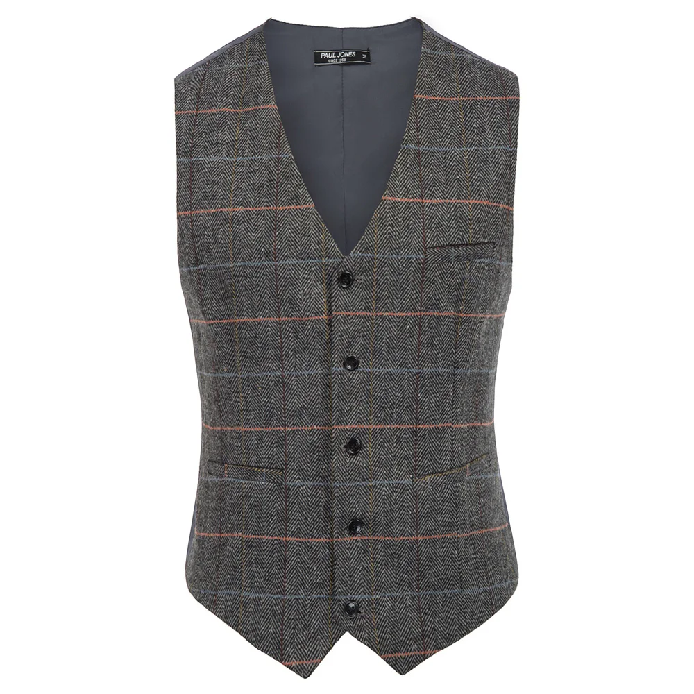 Men vest tops Slim Fit V-Neck Single Breasted Handkerchief Hem solid color business party office work wear Waistcoat Vest Coat | Мужская