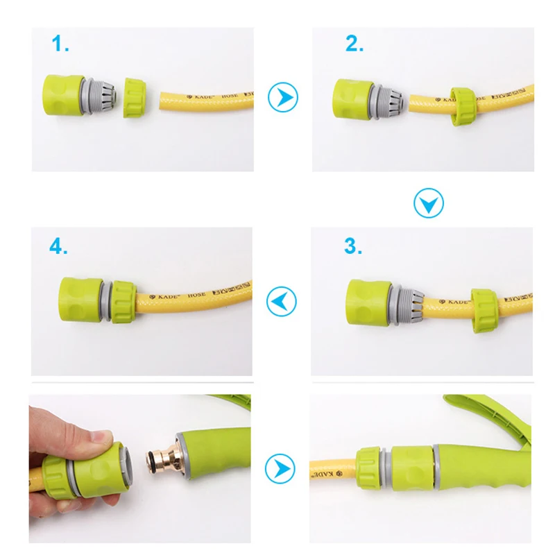 4 шт. садовый шланг 1/2 дюйма соединитель быстроразъемный адаптер фитинг для
