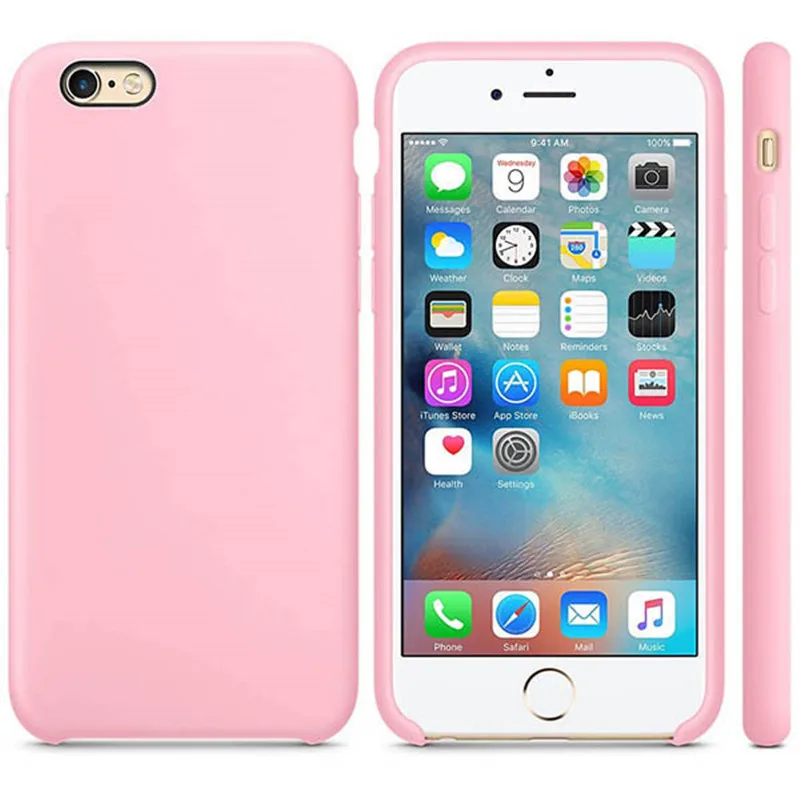 Phone case for iphone 7 8 Plus Original Official style Silicone Case apple plus No Logo Coque XR Cover Fundas |