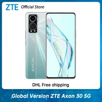 dhl free ship global version zte axon 30 5g mobile phone 6 92 120hz under screen camera snapdragon 870 octa core 65w supercha