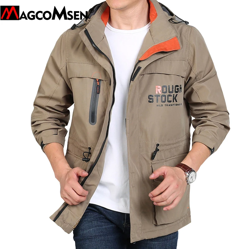 MAGCOMSEN куртки мужские осенние повседневные куртки с капюшоном водонепроницаемые армейские тактические куртки Военная охотничья одежда ветрозащитное пальто толстовки