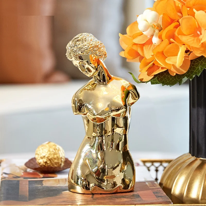 

EUROPEAN LUXURY VENUS CHARACTERS ART SCULPTURE VASE DECORATION RESIN VASE HOME DECOR FLOWER ARRANGEMENT R4912