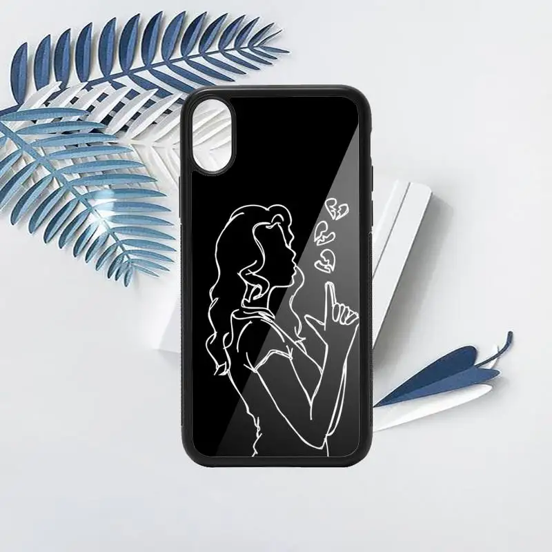 

Simple line black white art Phone Case PC for iPhone 11 12 pro XS MAX 8 7 6 6S Plus X 5S SE 2020 XR