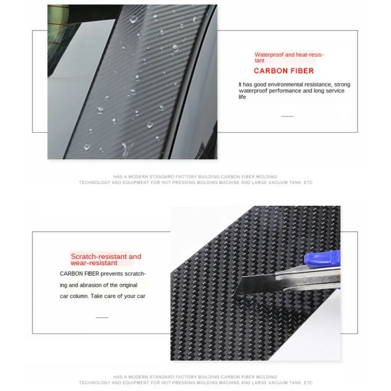 

Car protection is suitable for BMW F48 new X1 2016-2018 B-pillar decoration accessories with carbon fiber decoration stickers