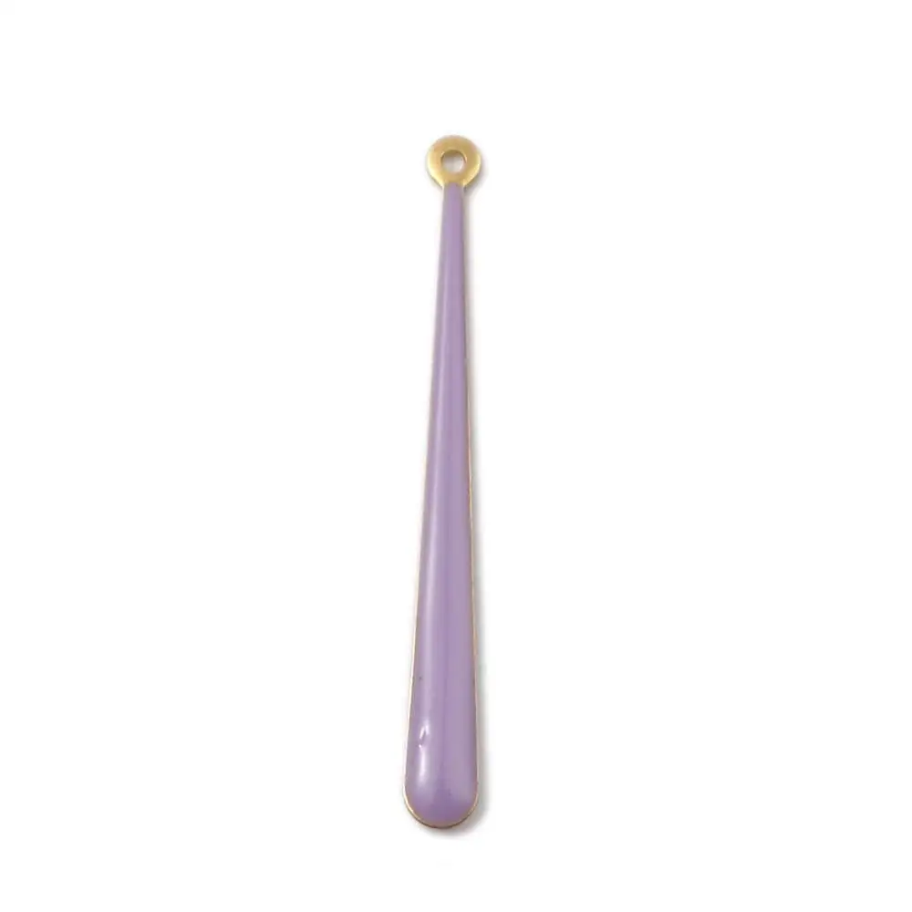 

Doreen Box Copper Enamelled Sequins Pendants Charms Baseball Bat Stick Brass Color Multicolor Jewelry Findings 38mm x 4mm, 5 PCs