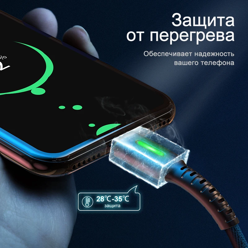 INIU 3 м светодиодный микро Тип usb C телефонный кабель Зарядное устройство микро usb для быстрой зарядки для samsung Xiaomi huawei Andriod Тип-C USB-C кабеля для передачи данных