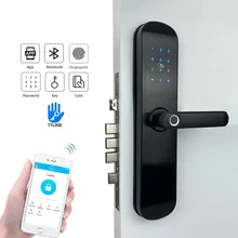 Biometric Fingerprint Lock Home Security Entrance Smart Door Lock with TTLOCK Remotely Unlocking Door Access Control System
