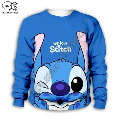 Blue Детская одежда; толстовки с капюшоном в стиле аниме kawaii Lilo Stitch; толстовка для мальчиков с героями мультфильмов; Лидер продаж; стиль-7 - Цвет: Blue