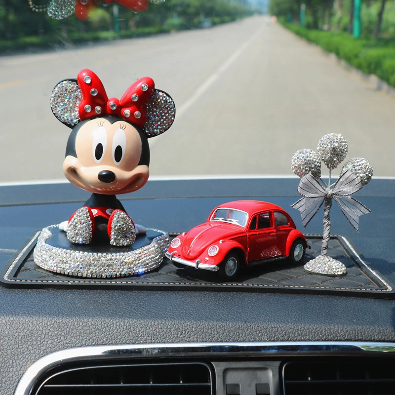 Игрушечные фигурки из мультфильма Микки Маус Disney украшения для автомобиля милые