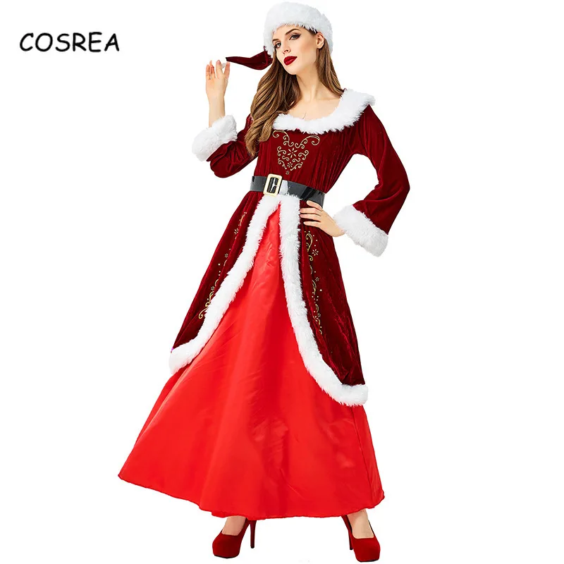 Мужской костюм с шапкой Санта Клауса топом и штанами для взрослых красное вино