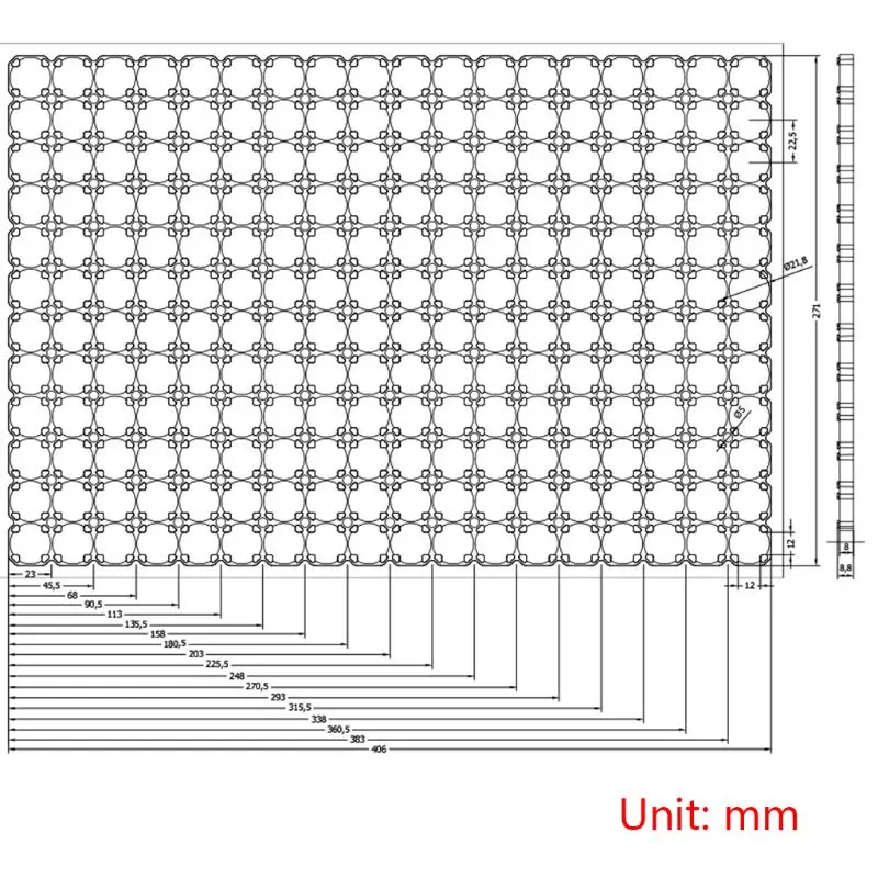 

20PCS Safety 1x3 Battery Holder Bracket Anti Vibration Plastic Cell Stand Brackets for 21700 Batteries Pack L93A