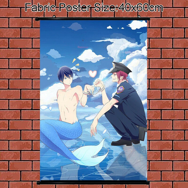 Аниме постер бесплатно Тачибана Макото Nanase Haruka Otaku ткань стены прокрутки