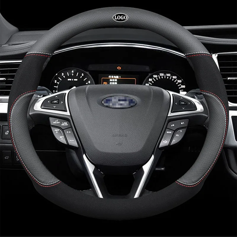 

Внутренние детали для Ford Ranger Fiesta чехол рулевого колеса автомобиля Everest Mustang Kuga EcoSport Escort Escape, 15 дюймов/38 см