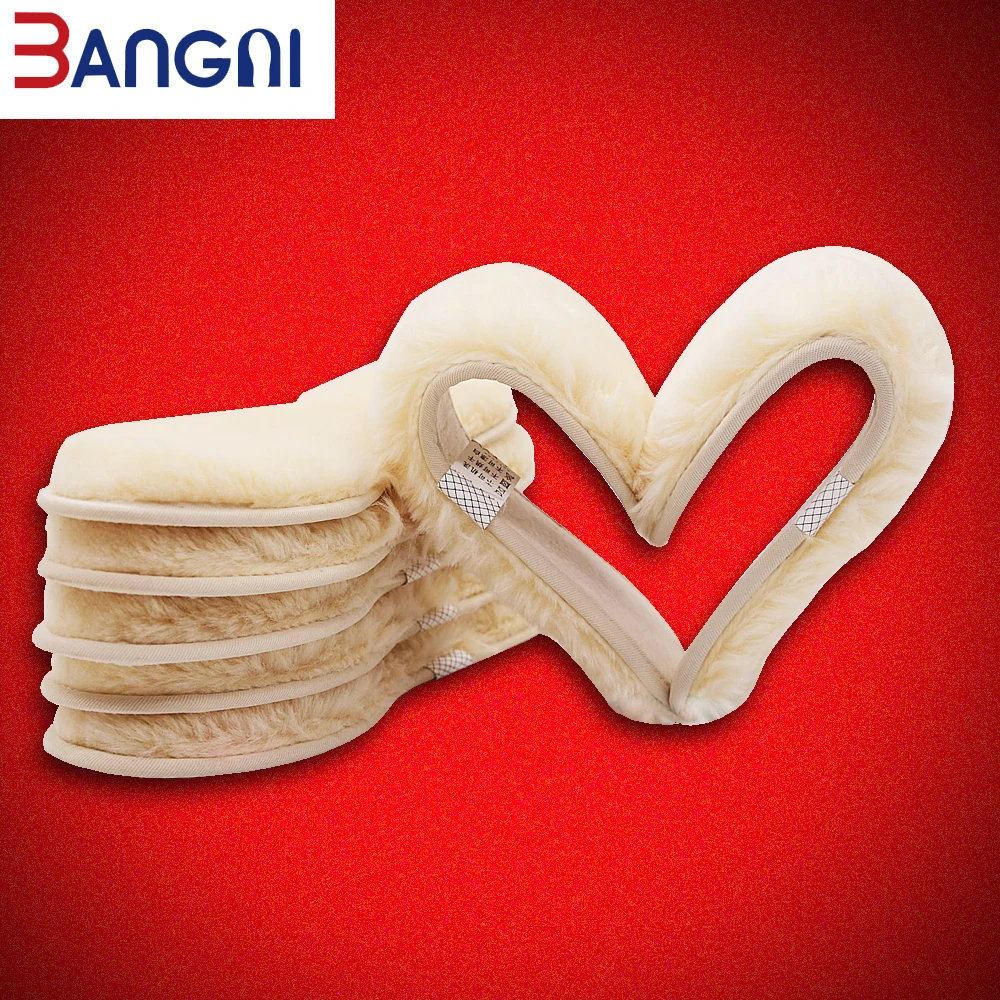 BANGNI Soft Thicken Thermal Heated Insoles Winter Artificial Wool Cashmere Keep Warm Light Breathable Sole Shoe Pad Women Men