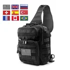 Большая Военная нагрудная сумка 900D для повседневного использования, тактическая сумка на плечо, армейский рюкзак-Слинг Molle, водонепроницаемый уличный рюкзак для кемпинга и трекинга