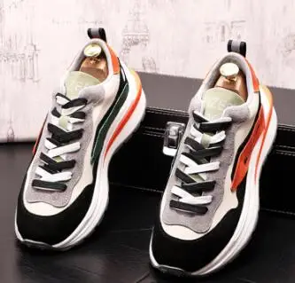 

Hip Hop 2021 Fashion Men's Designer Sneakers British Retro Suede Mix Shoes Causal Flats Moccasins Rock Crystal Zapatillas Hombre