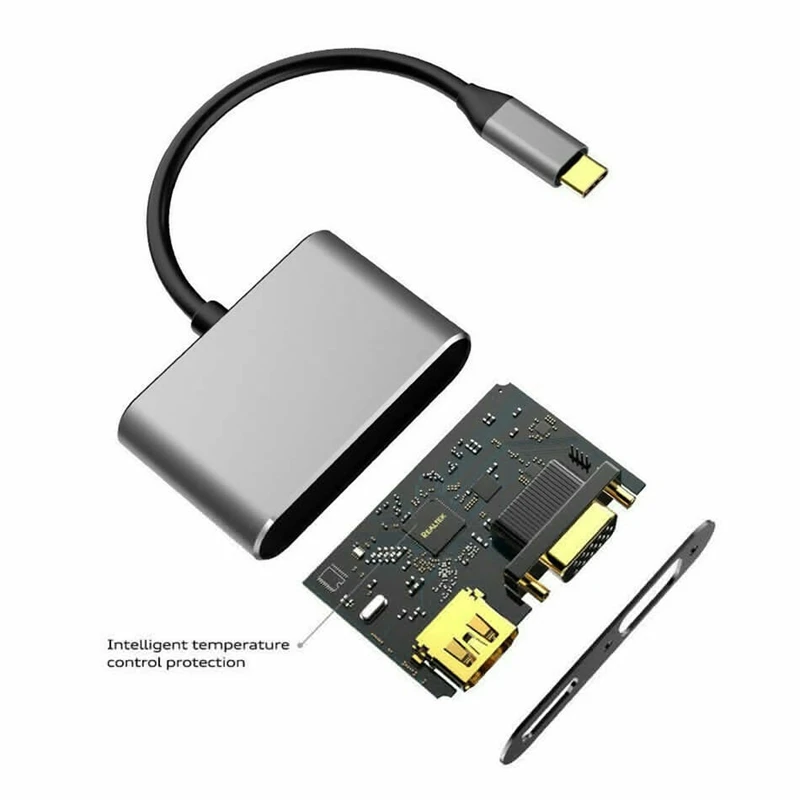 Usb C к Hdmi Vga адаптер тип-c + Usb3.0 Pd3.0 для Mackbook Pro | Электроника