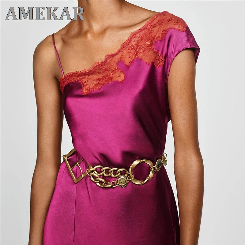Gold chain belt Z A luxury brand belts for women high quality 2021 strass cinturones para mujer D letter ceinture femme cintos