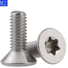 M2 x 0,4 2 мм плоская головка Torx защитные винты-A2 304 нержавеющая сталь