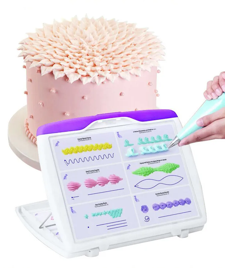 23pcs/set Cake Icing Piping DIY Practice Drawing Board Template Paper Practice Cardboard Cake Decorating Baking Supplies