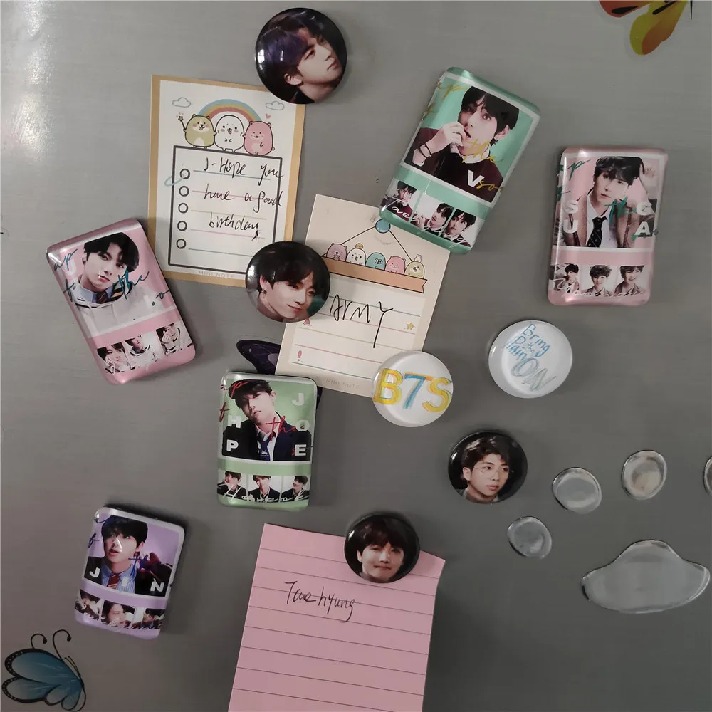 

Оптовая продажа KPOP Bangtan Boys карта души 7 магнитные периферийные аксессуары декоративные магнитные наклейки холодильник