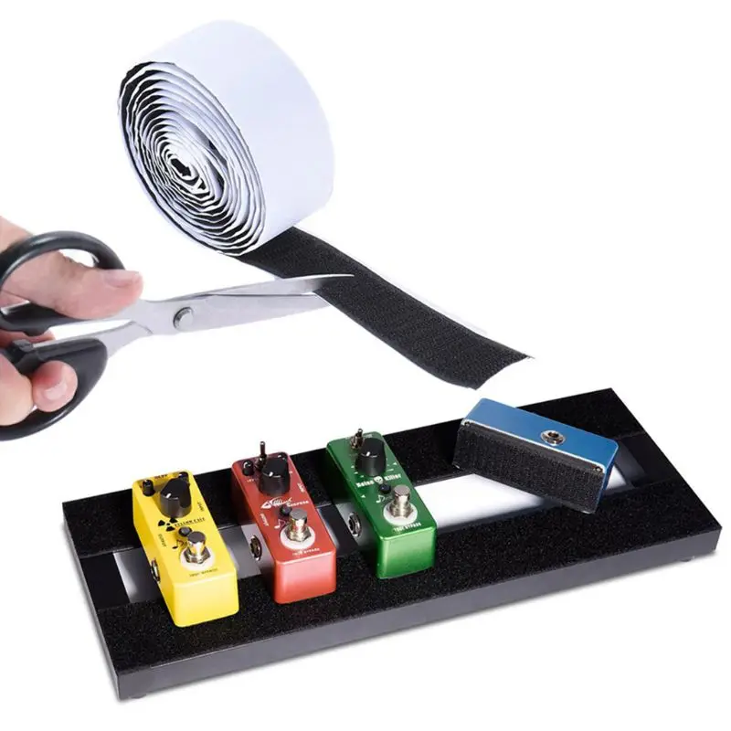 

Electric Guitar Effector Pedal Tapes 2m*5cm Guitar Pedalboard Tape Hook + Loop