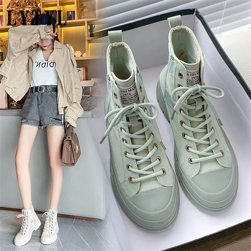 

Ботинки женские осенне-зимние, теплые, повседневные, 2021, с круглым носком, спортивные, размеры сапоги с толстой подошвой, B4-653