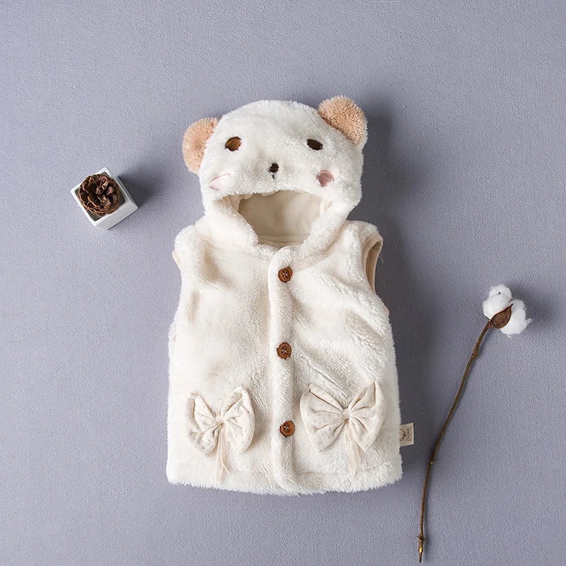 Жилет детский флисовый с мультяшным рисунком на осень/зиму | Мать и ребенок