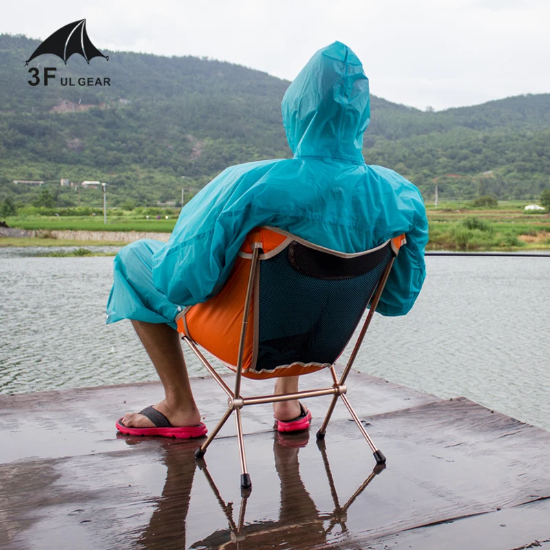 3F UL Шестерни на открытом воздухе легкий шарф с длинным рукавом дождя пончо куртка