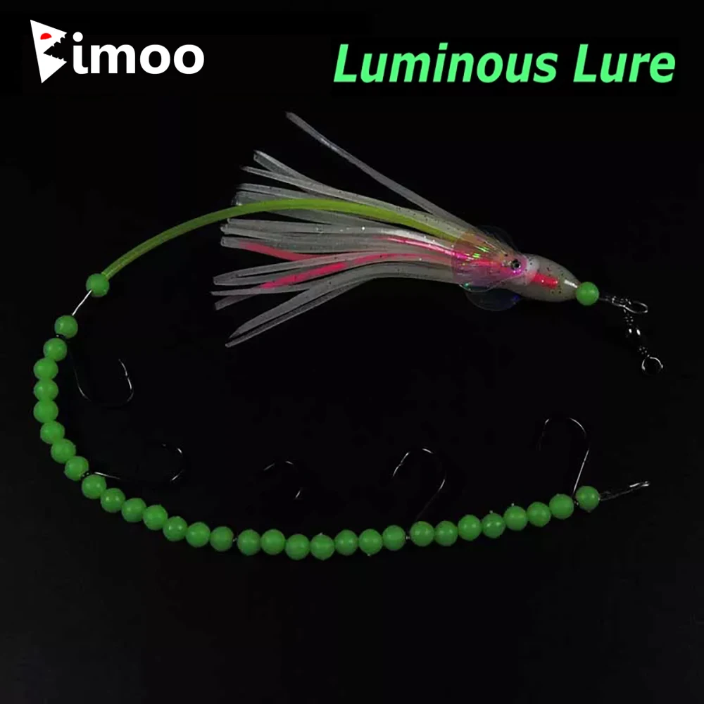 2 шт. светящийся длинный хвост Осьминог стальная проволочная установка Барракуда