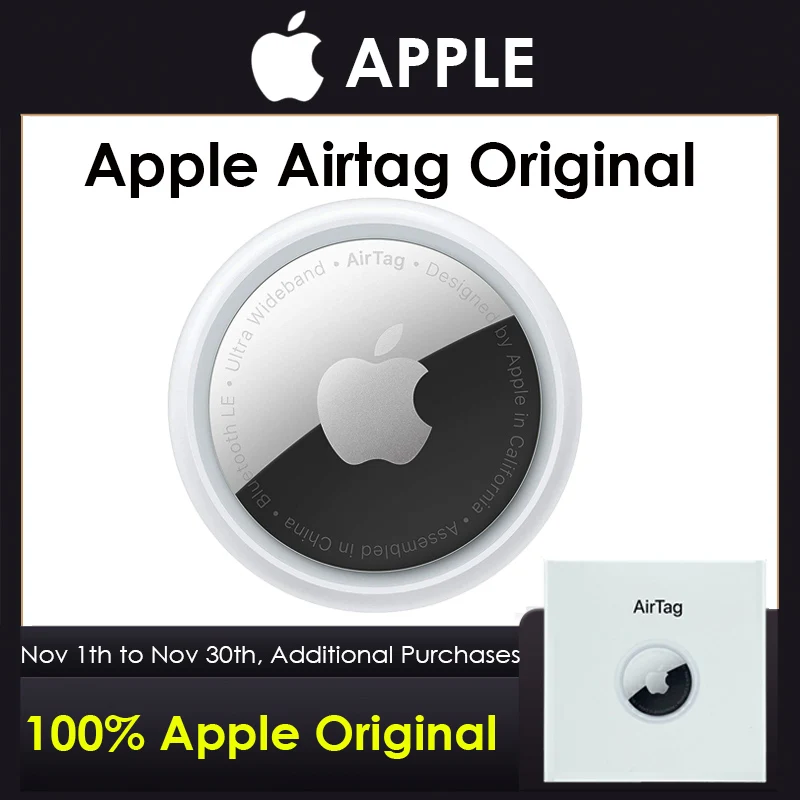 

Оригинальный оригинальный трек Apple AirTag --- (Поиск ключей, умный поиск тегов, трекер GPS, локатор этикеток для детей, домашних питомцев, собак, ко...