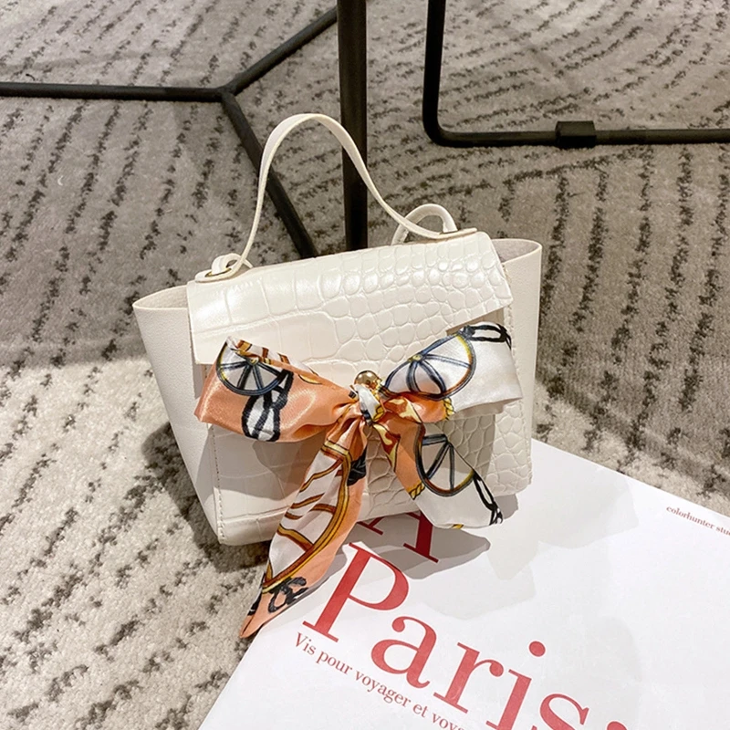 

50LD Women Ladies Crossbody PU Leather Scarf Shoulder Bag Crocodile Pattern Tote Purse Handbag Messenger Satchel