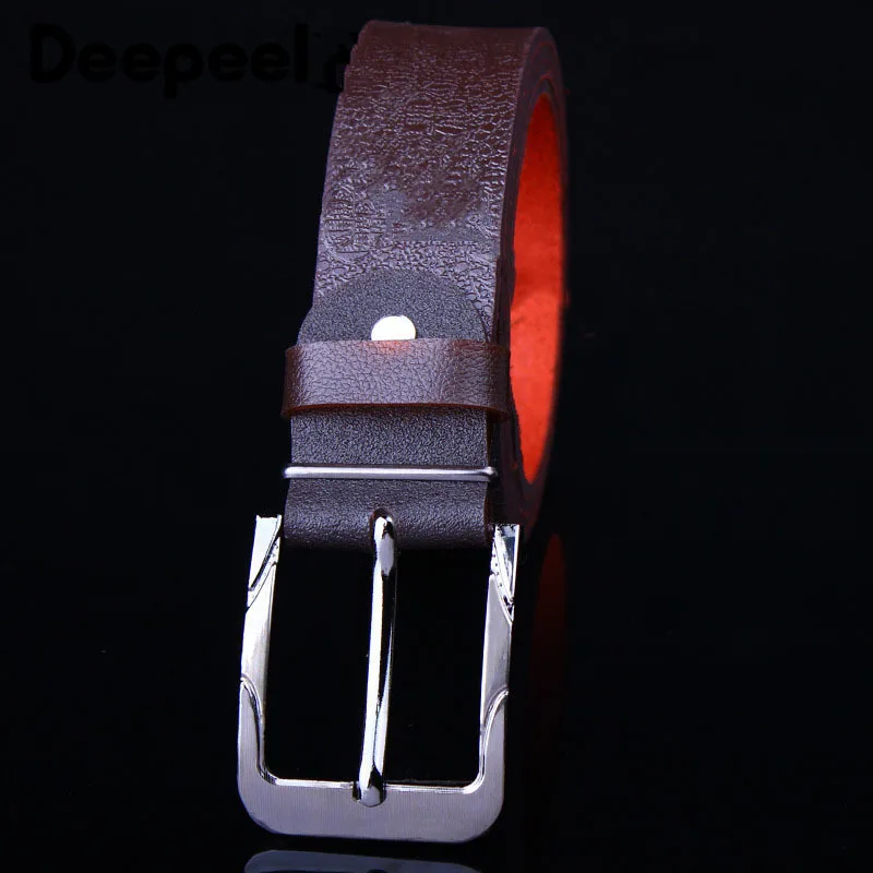 Deepeel 2 шт. 4*100 см Мужской винтажный ремень с пряжкой кожаный Пряжка из сплава