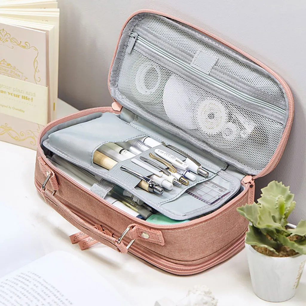 

Large Capacity Pencil Case Dressing Bags Write Draft Pen Bag Girl School Pen Case Supplies Pencil Bag Pencils Pouch Stationery