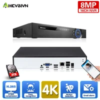 h 265 16 channel poe nvr 4k 8mp network video recorder 16ch cctv video surveillance recorder for ip camera 4k poe nvr xmeye hdd