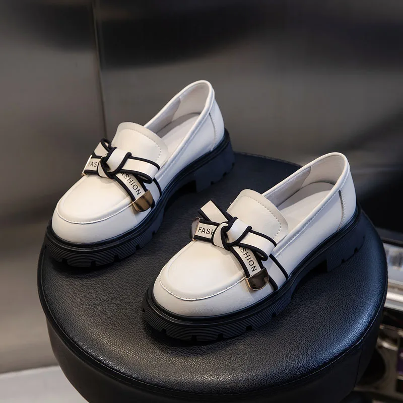 DRKANOL новые осенние повседневные кожаные туфли без застежек женские лоферы 2022