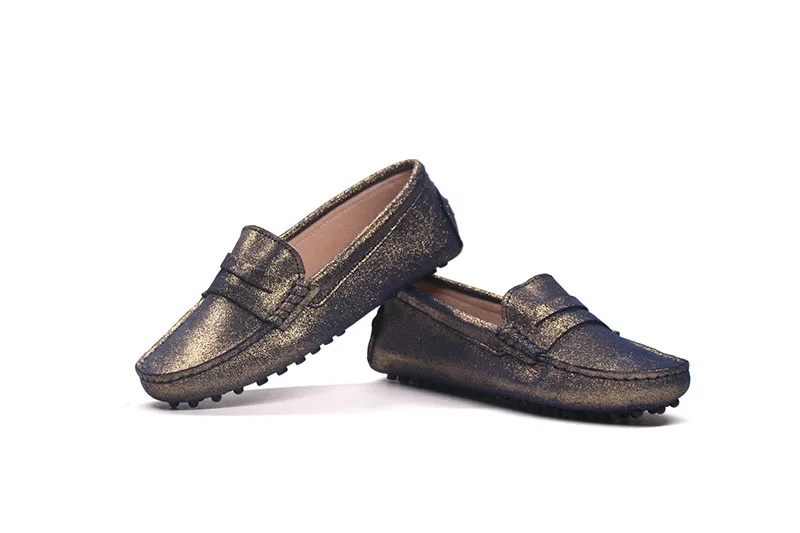 Туфли женские из мягкой кожи лоферы на плоской подошве брендовая повседневная