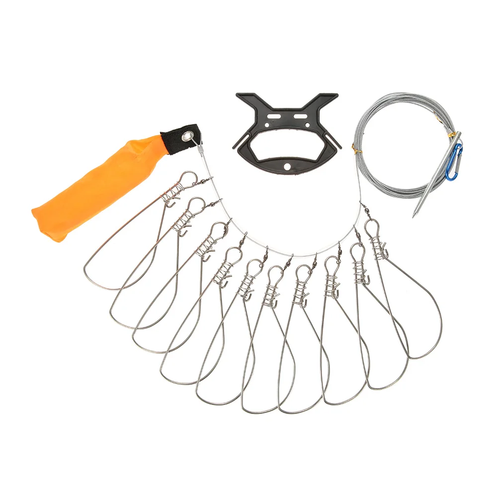 5 защелок из нержавеющей стали замок для живой рыбы рыболовная Стрингер стальная