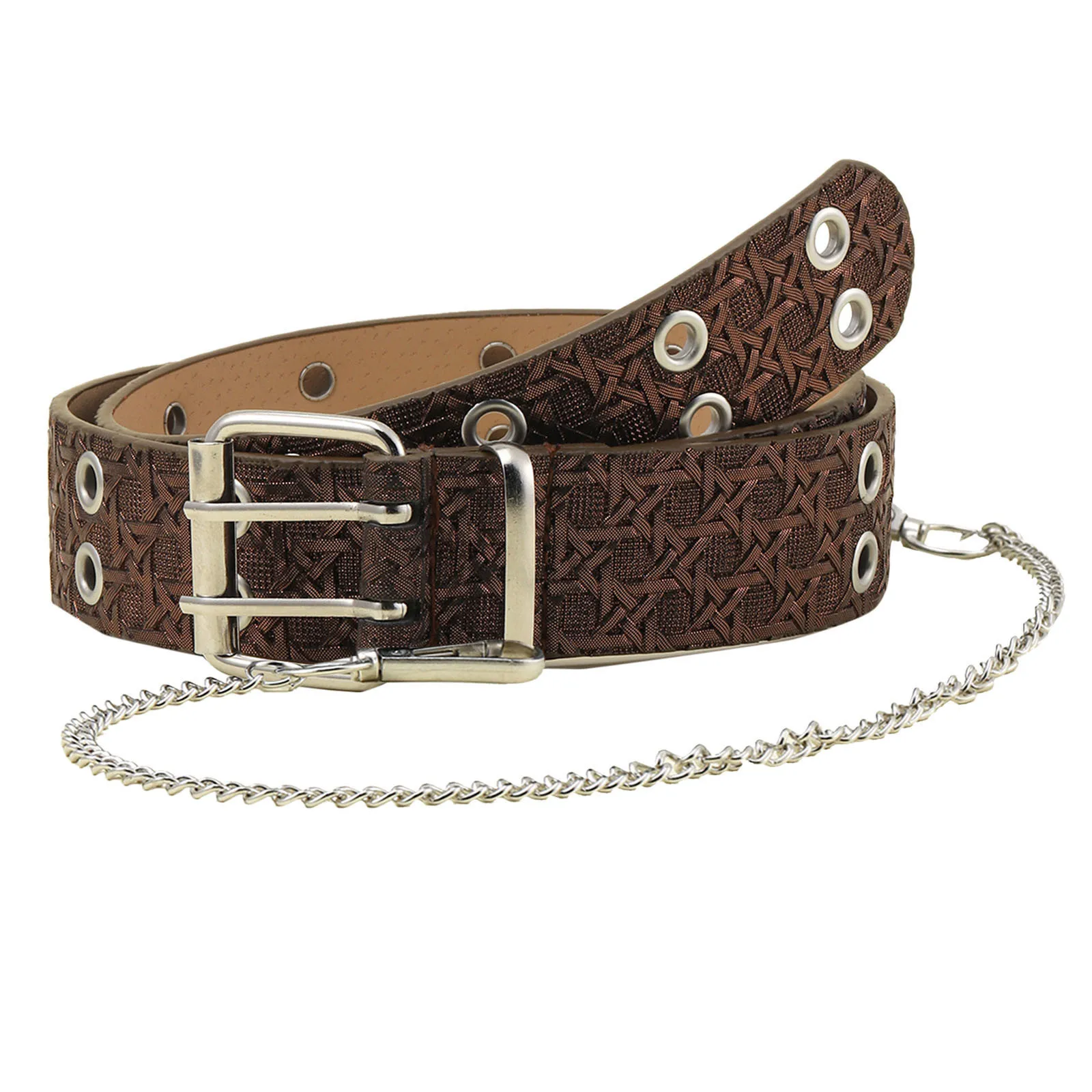 Кожаные ремни женские Цепи класса люкс на ремешке с пряжкой Джинсы унисекс штаны