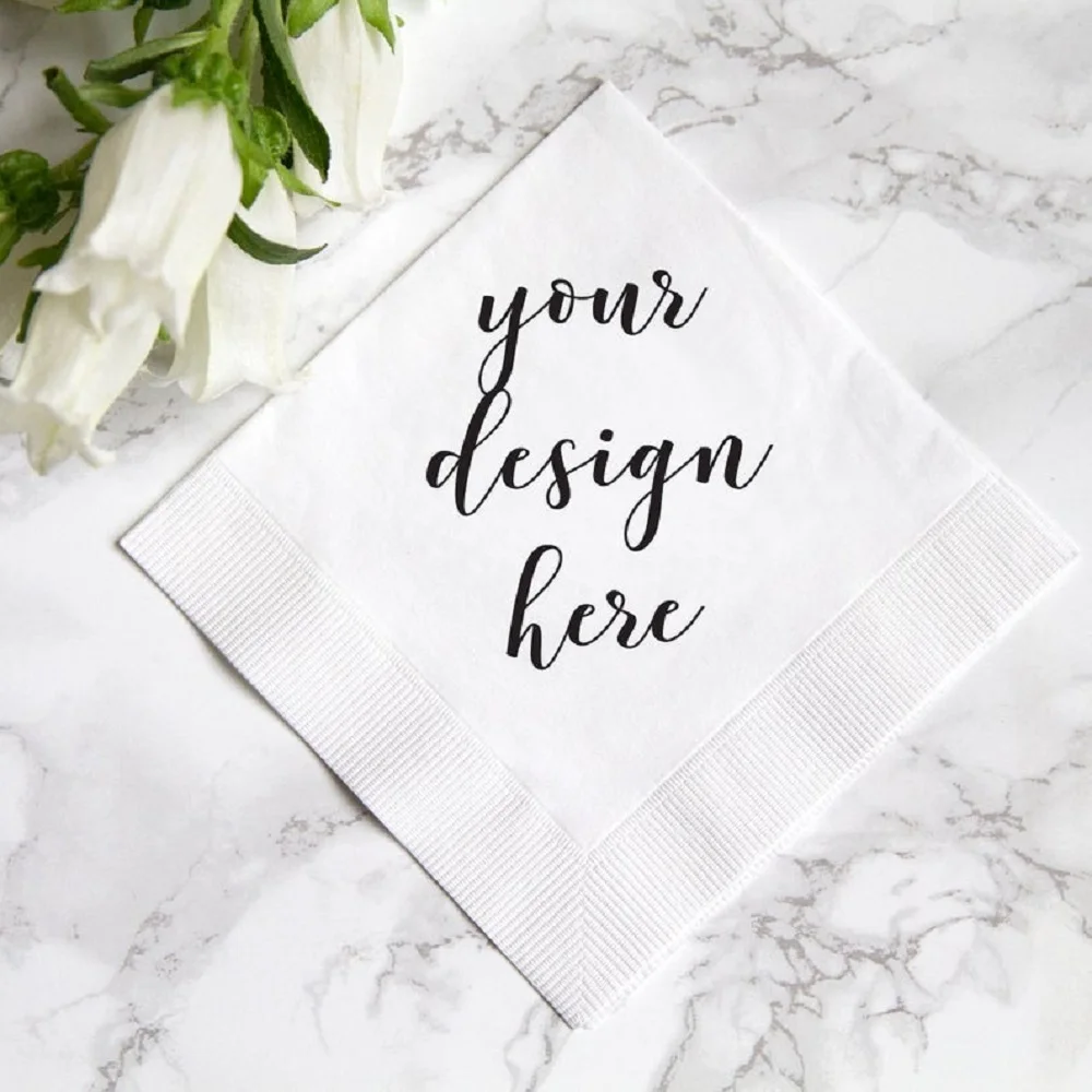 100 персонализированных свадебных бумажных салфеток в форме сердца на заказ Mr &amp