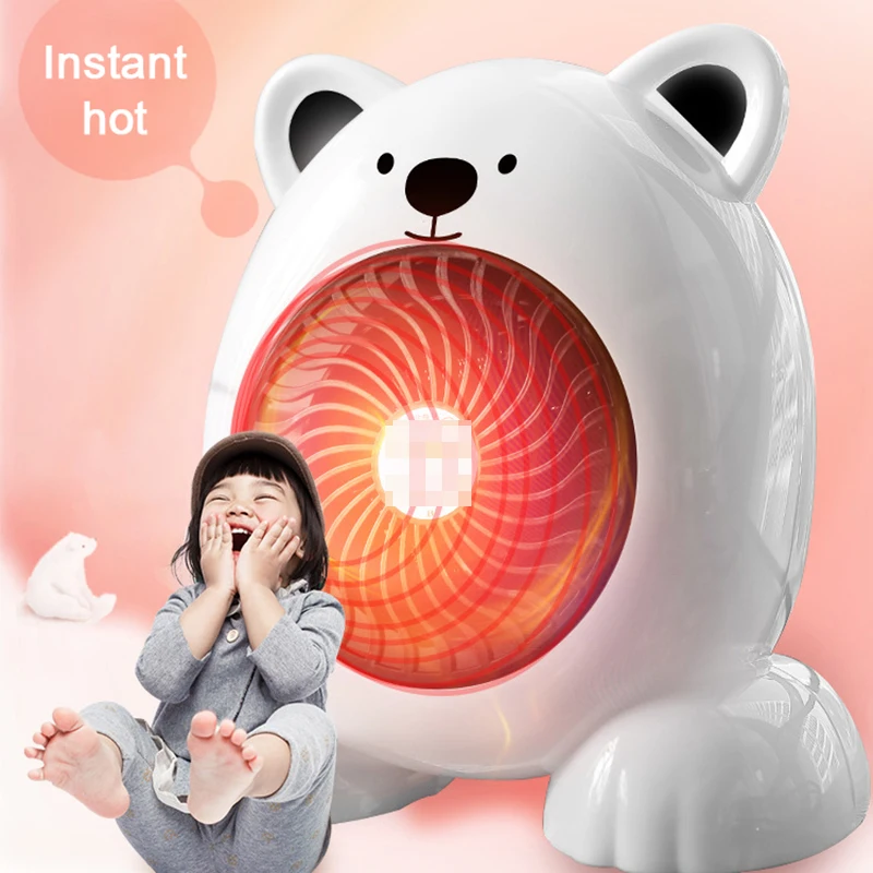 

Домашний обогреватель с мультяшным медведем, милый теплый вентилятор для зимы, воздуходувка, подогреватель для студенческого общежития, ва...