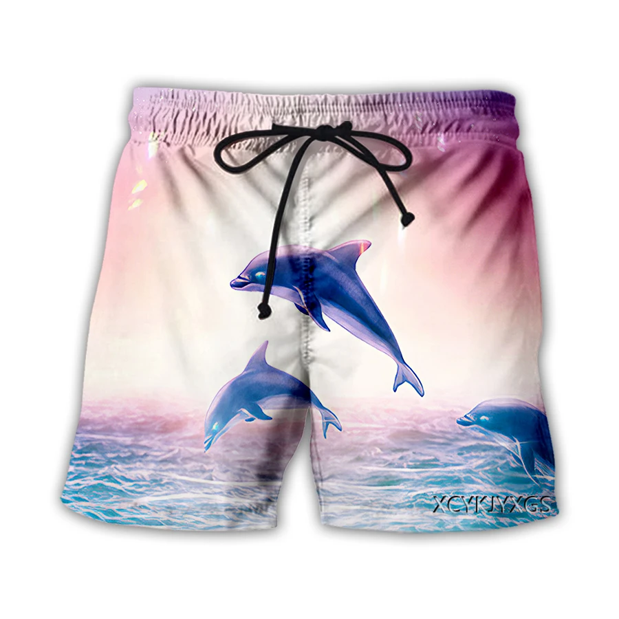 Новые мужские/женские повседневные шорты xinchenyuan с 3D-принтом дельфина модная