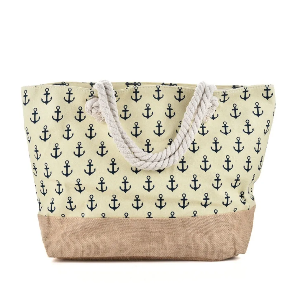 2019 летняя парусиновая большая пляжная сумка вместительная для покупок с