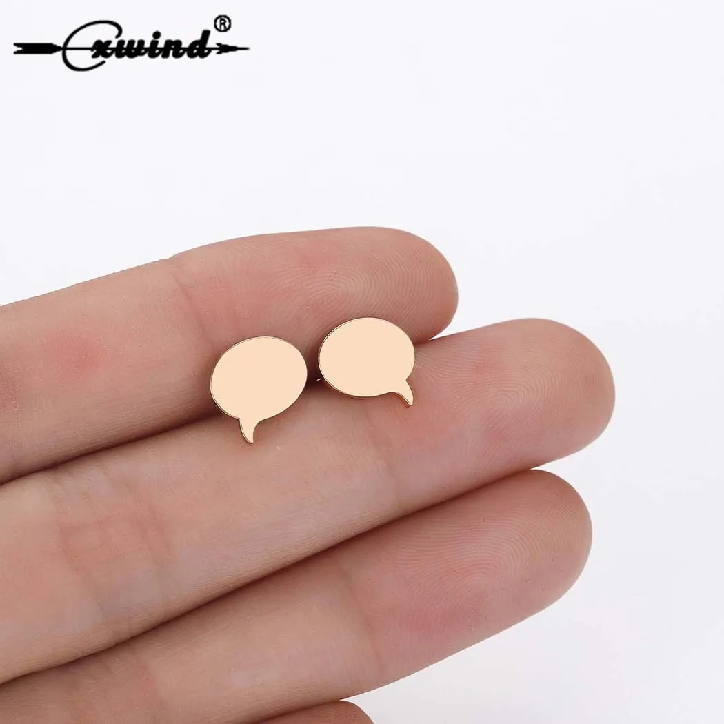 Модные Эффектные серьги Cxwind с диалоговой коробкой креативные для женщин девочек