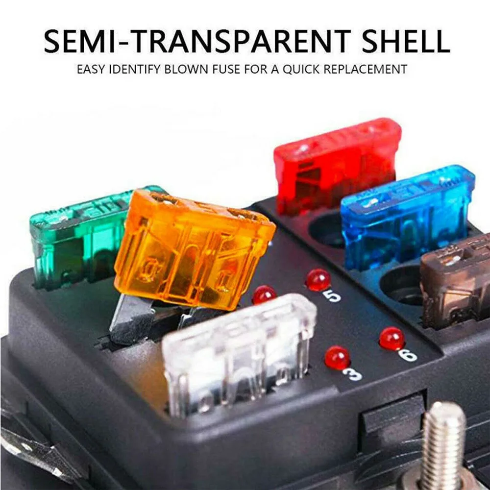 

Car Aluminum Alloy Fuses Flat Fuse Insulating Plastic With Transparent Cover High Quality Car Accessories